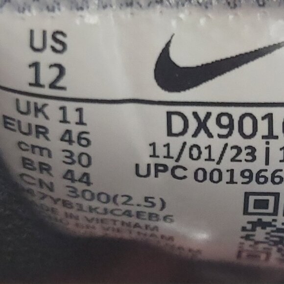 Nike Air Zoom TR 1 Men's Size US 12 Black White Anthracite Training Sneakers DX9 - Picture 8 of 11